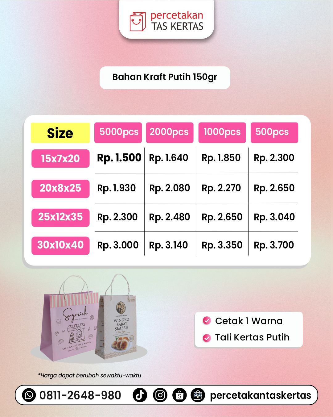 Promo Paper bag – Percetakan Tas Kertas Promo Paper bag - Percetakan Tas Kertas