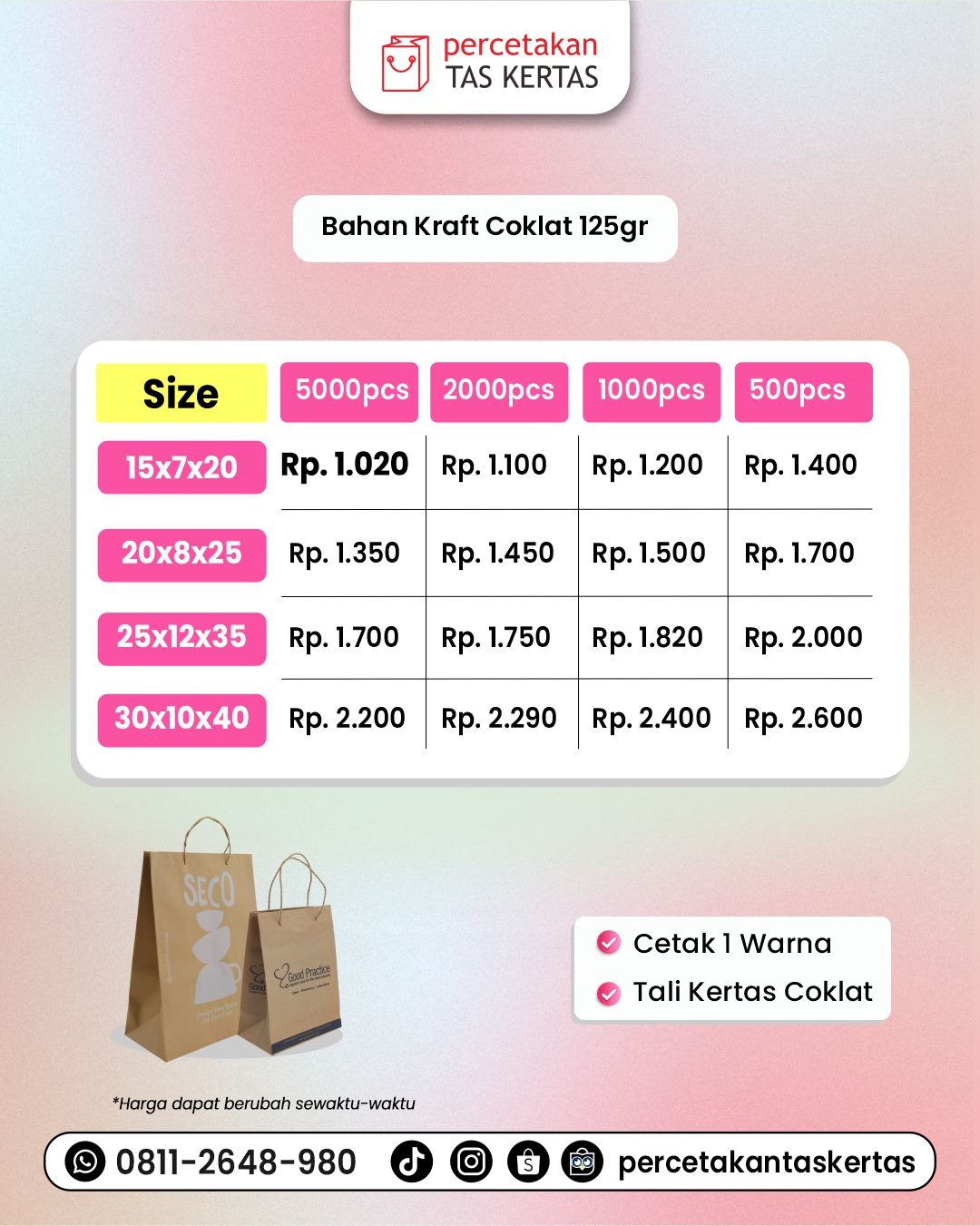 Promo Paper bag – Percetakan Tas Kertas Promo Paper bag - Percetakan Tas Kertas