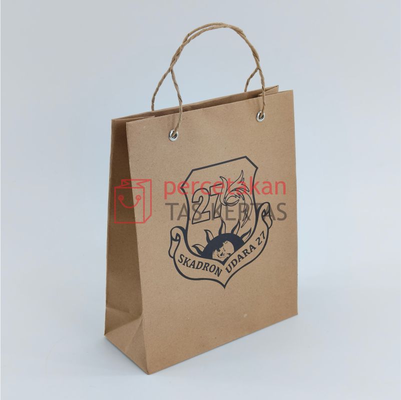 paperbag 27 1 Tas Kertas Kraft Coklelat