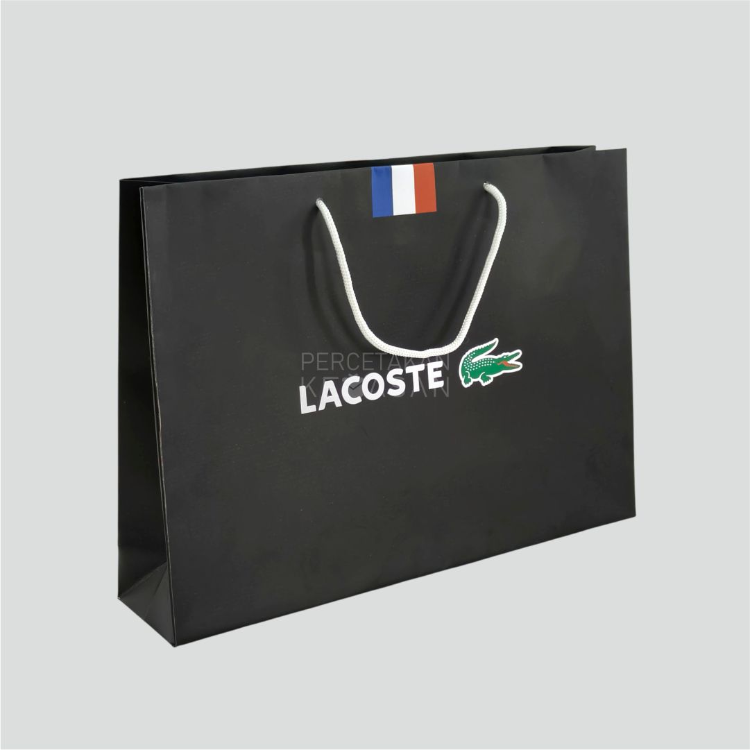 percetakan_tas_kertas_paperbag hitam ivory 36x8x26 lacoste percetakan_tas_kertas_paperbag hitam ivory 36x8x26 lacoste