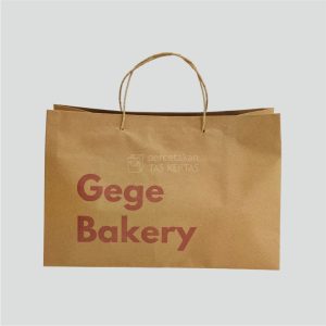 percetakan_tas_kertas_paperbag kraft coklat 29,5x14x19,5cm Gege bakery